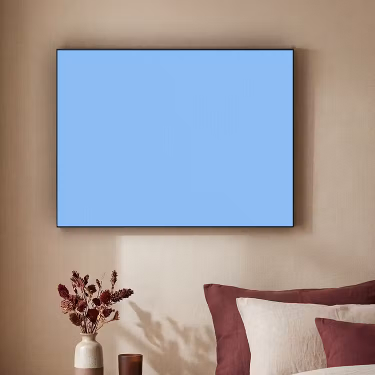 Sky - Glow - Blauw Textielframe zwart klein 947 -sfeer1