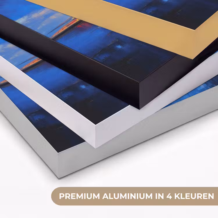 Skyline Toronto - Modern - Stadslicht - Blauw Textielframe zwart klein -USP_kleurenNL