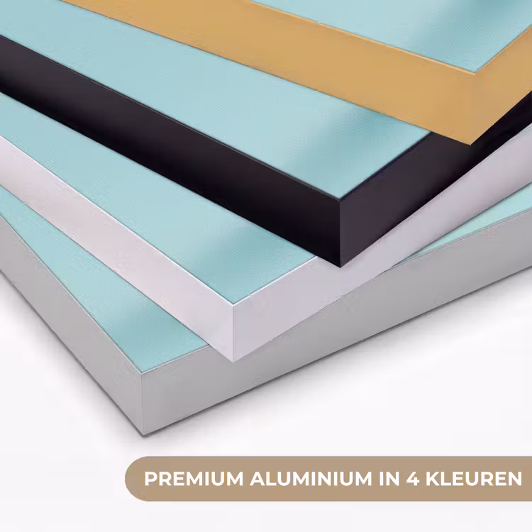 Slagroom - Taart - Blauw - Eten Textielframe zwart klein -USP_kleurenNL