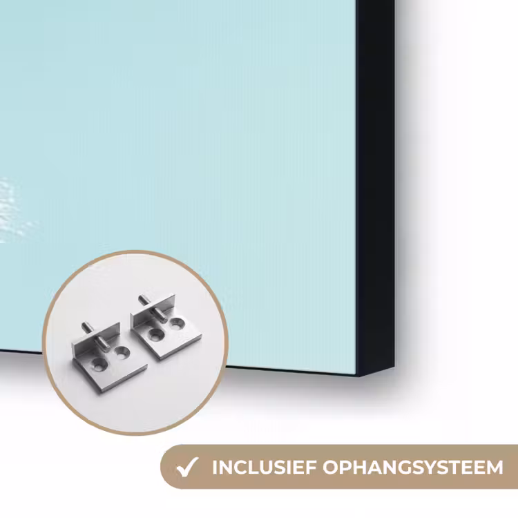 Slagroom - Taart - Blauw - Eten Textielframe zwart klein -USP_ophangsysteemNL