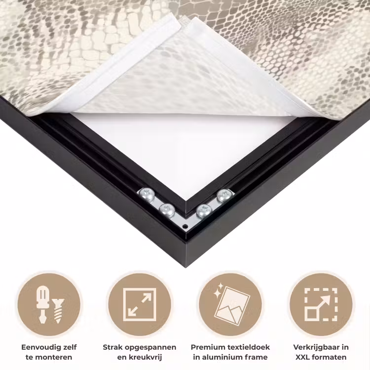 Slang - Textuur - Zand Textielframe zwart klein 947 -USP_feed_closeupNL