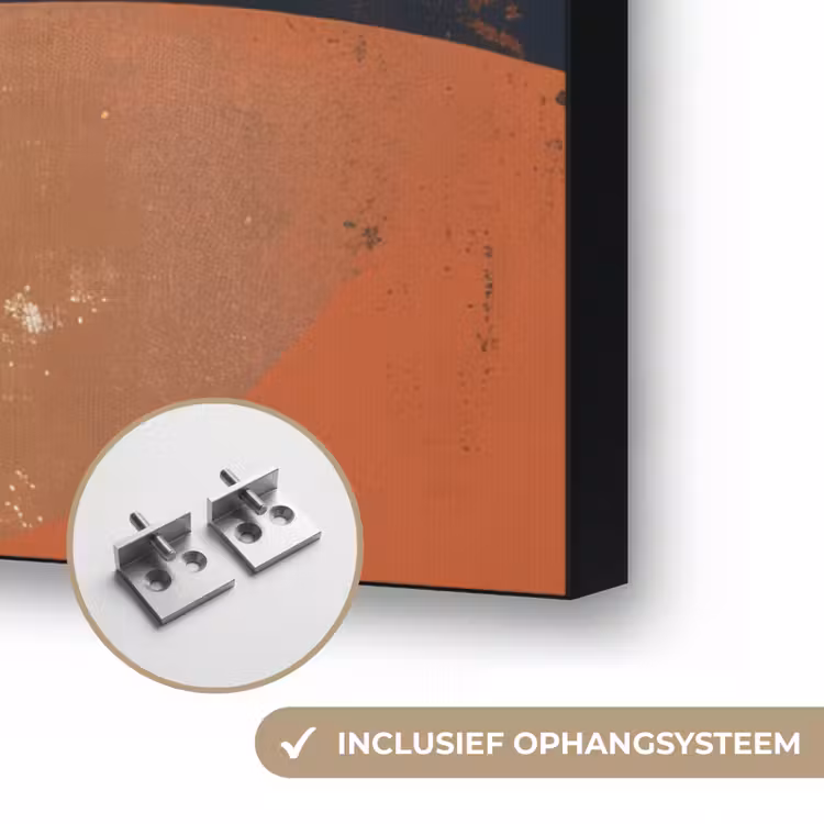 Sleutel - G - Abstract - Beige Textielframe zwart klein -USP_ophangsysteemNL