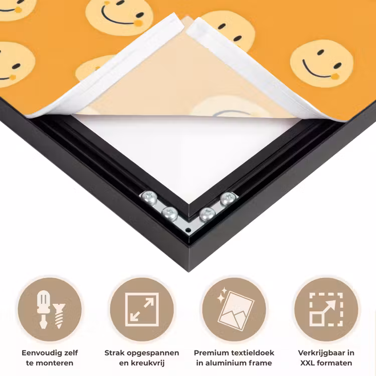 Smileys - Retro - Heel Textielframe zwart klein 947 -USP_feed_closeupNL