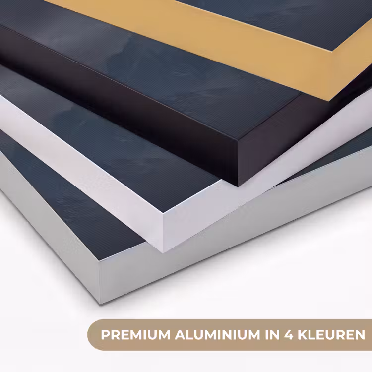 Sneeuw - Berg - Wolken Textielframe zwart klein -USP_kleurenNL
