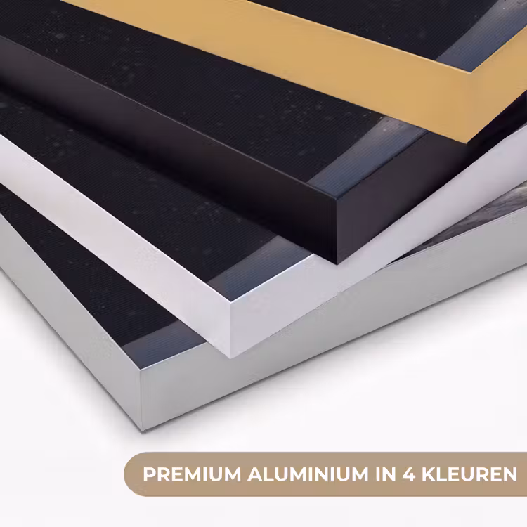 Sneeuwboom  - Lichtjes - Wit - Kleurrijk Textielframe zwart klein -USP_kleurenNL