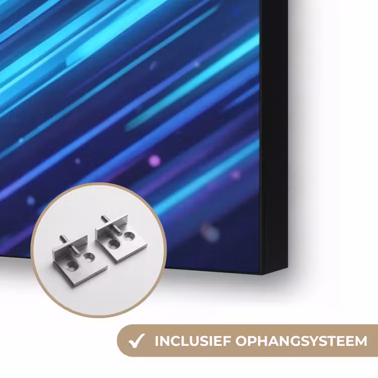 Snelheid - Kosmos - Kleurrijk Textielframe zwart klein -USP_ophangsysteemNL