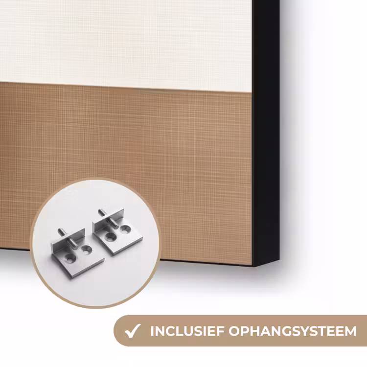 Snijdende cirkels - Overlappende vlakken Textielframe zwart klein -USP_ophangsysteemNL
