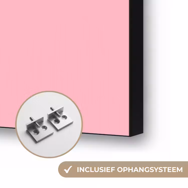 Snoep - Lolly - Hart- Roze Textielframe zwart klein -USP_ophangsysteemNL