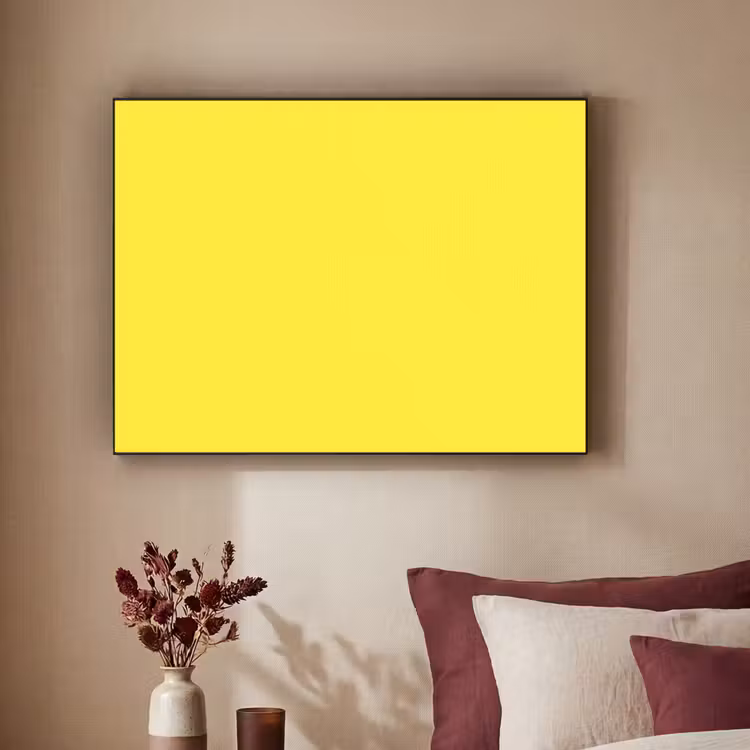 Soft - Custard - Geel Textielframe zwart klein 947 -sfeer1