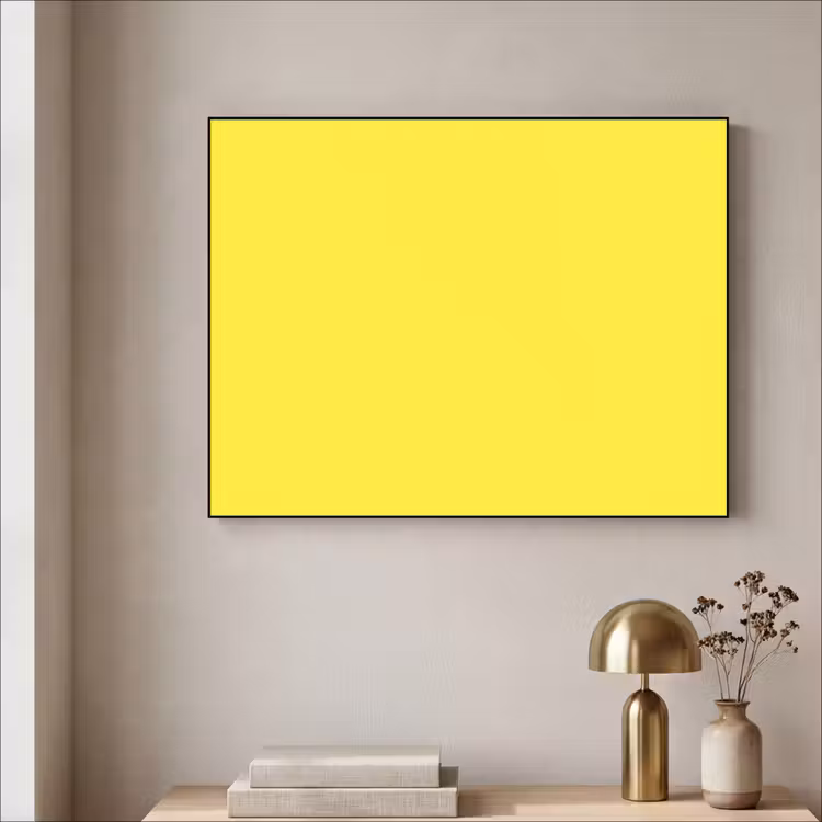 Soft - Custard - Geel Textielframe zwart klein 947 -sfeer2