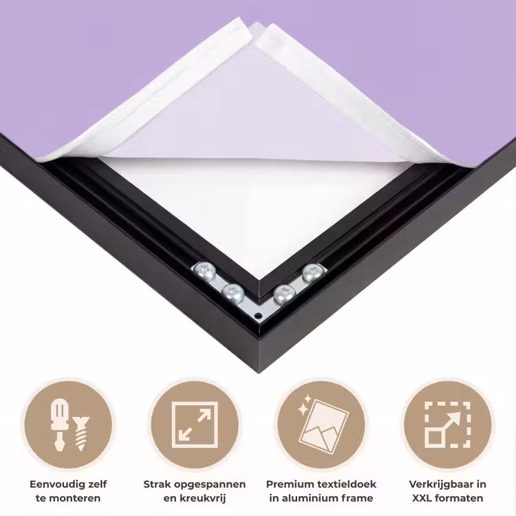 Soft - Lavender - Paars Textielframe zwart klein 947 -USP_feed_closeupNL