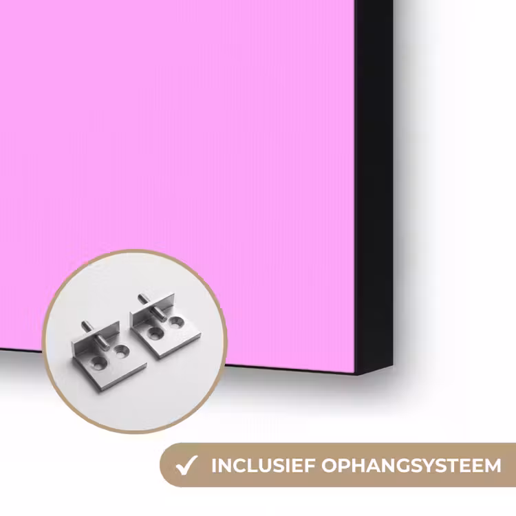 Soft - Lavender - Roze Textielframe zwart klein 947 -USP_ophangsysteemNL