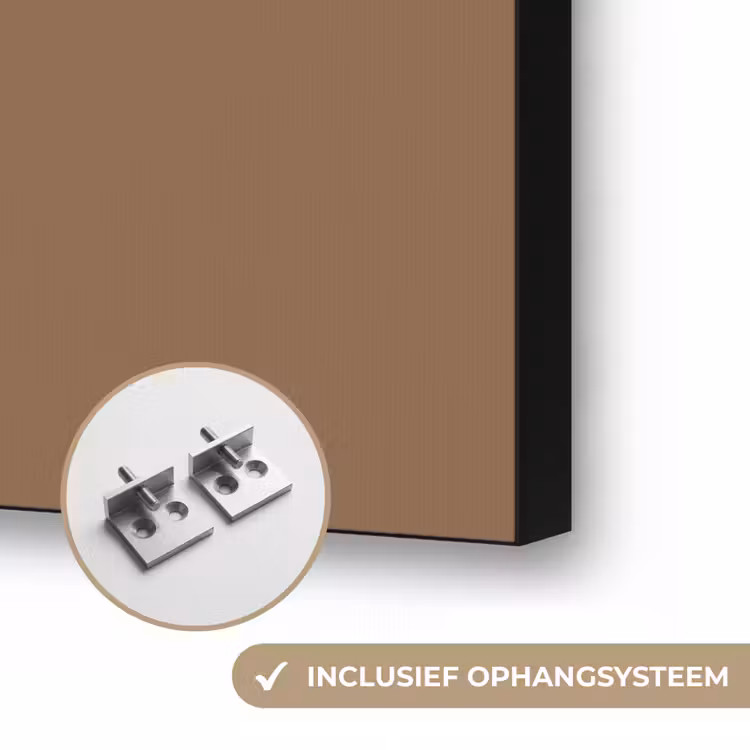 Soft - Walnut - Bruin Textielframe zwart klein 947 -USP_ophangsysteemNL