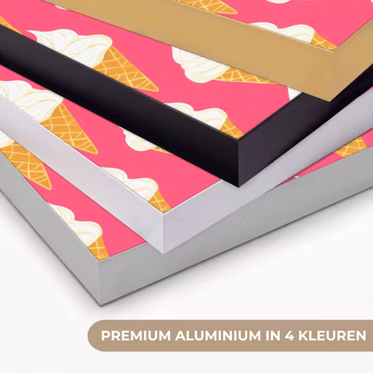 Softijs - Horentje - Roze Textielframe zwart klein 947 -USP_kleurenNL