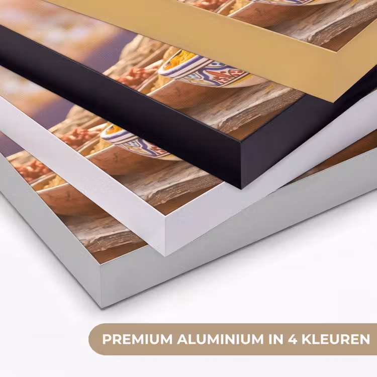 Art frame - Specerijen - Markt - Kleurrijk - Specerijen - Markt - Kleurrijk Textielframe zwart klein