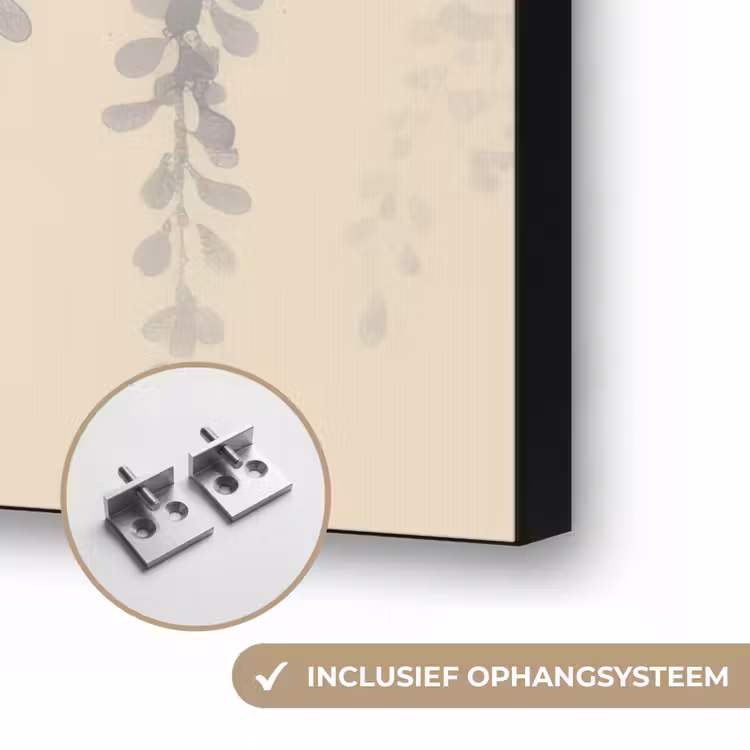 Specht - Bloemen - Paars Textielframe zwart klein -USP_ophangsysteemNL