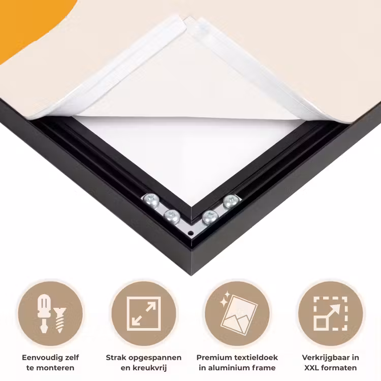 Stapel - Vormen - Geblokt - Oranje Textielframe zwart klein -USP_feed_closeupNL