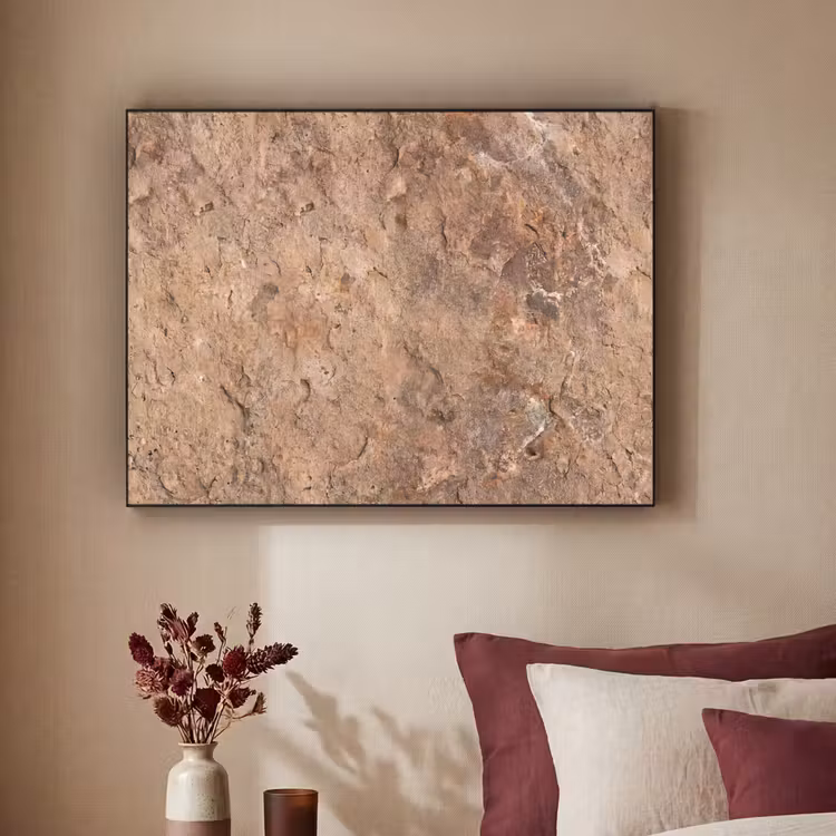 Steen - Natuur - Textuur - Abstract - Bruin Textielframe zwart klein -sfeer1