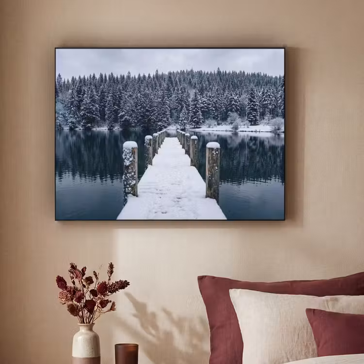 Steiger - Meer - Sneeuw - Bergen - Rustgevend Textielframe zwart klein -sfeer1