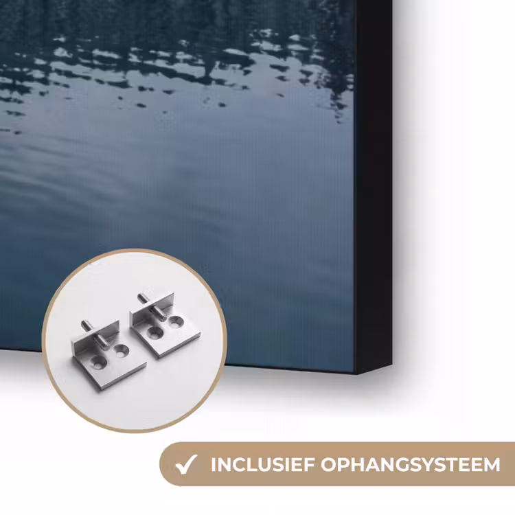 Steiger - Meer - Sneeuw - Bergen - Rustgevend Textielframe zwart klein -USP_ophangsysteemNL