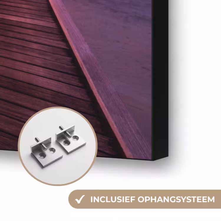 Steiger - Water - Zon - Roze - Horizon Textielframe zwart klein -USP_ophangsysteemNL
