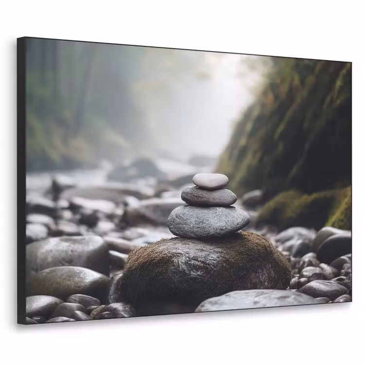 Stenen - Stapel - Natuur Textielframe - compleet frame klein -3d