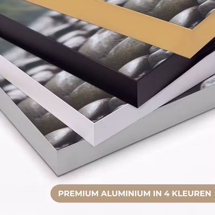 Stenen - Stapel - Natuur Textielframe zwart klein -USP_kleurenNL
