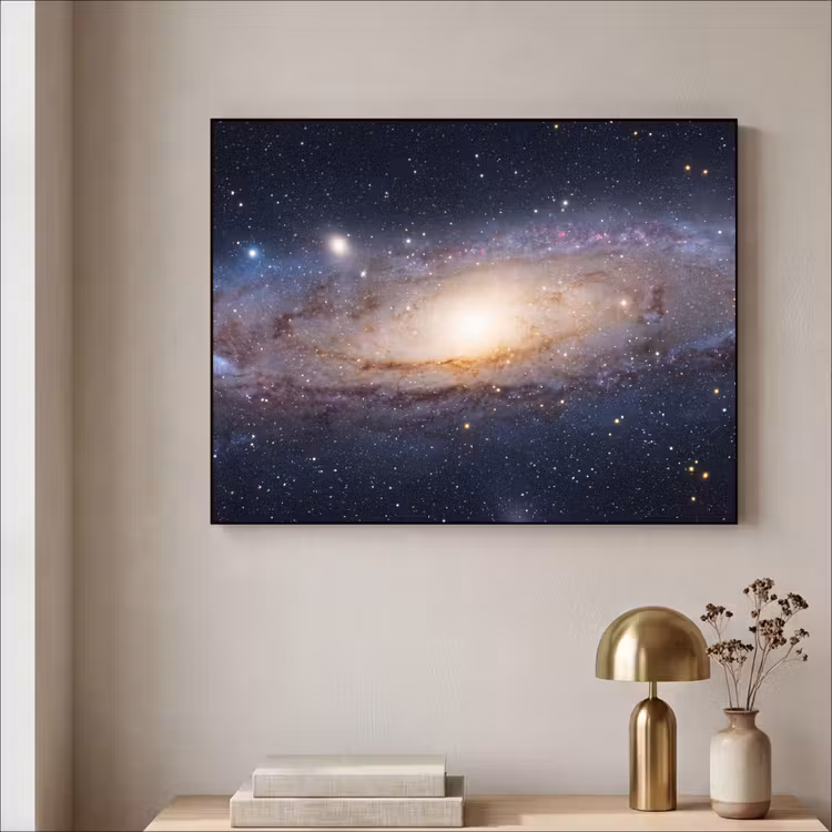 Art frame - Sterrenstelsel - Ruimte - Kosmos - Sterrenstelsel - Ruimte - Kosmos Textielframe zwart klein