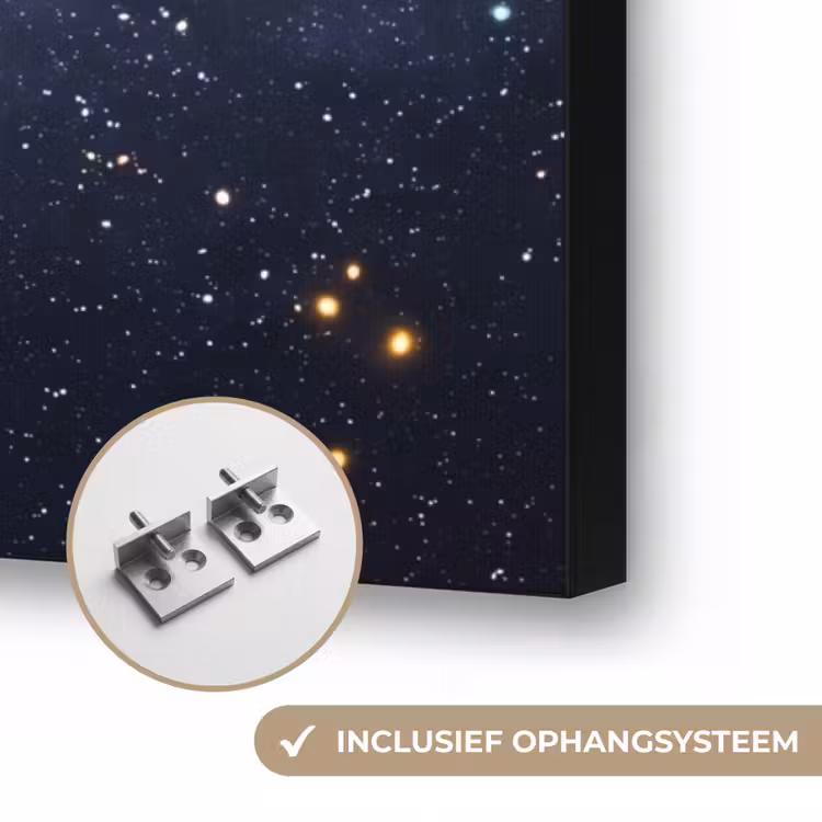 Art frame - Sterrenstelsel - Ruimte - Kosmos - Sterrenstelsel - Ruimte - Kosmos Textielframe zwart klein