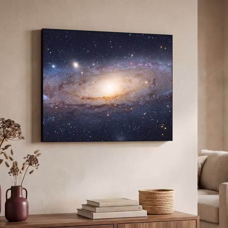 Art frame - Sterrenstelsel - Ruimte - Kosmos - Sterrenstelsel - Ruimte - Kosmos Textielframe zwart klein