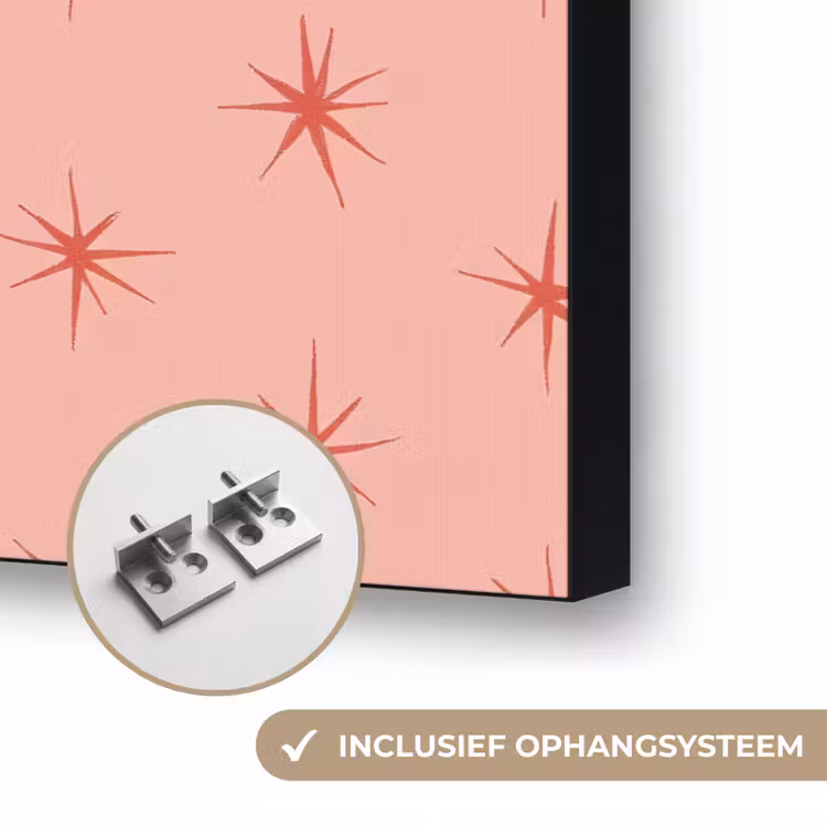 Sterretjes - Patroon - Oranje Textielframe zwart klein 947 -USP_ophangsysteemNL