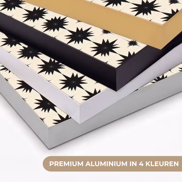 Stervormen - Geometrisch - Zwart Textielframe zwart klein 947 -USP_kleurenNL