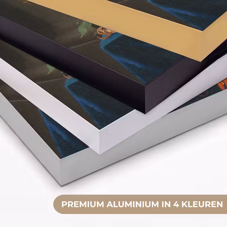 Stilleven met een gouden bokaal - Schilderij - Oude meesters Textielframe zwart klein -USP_kleurenNL