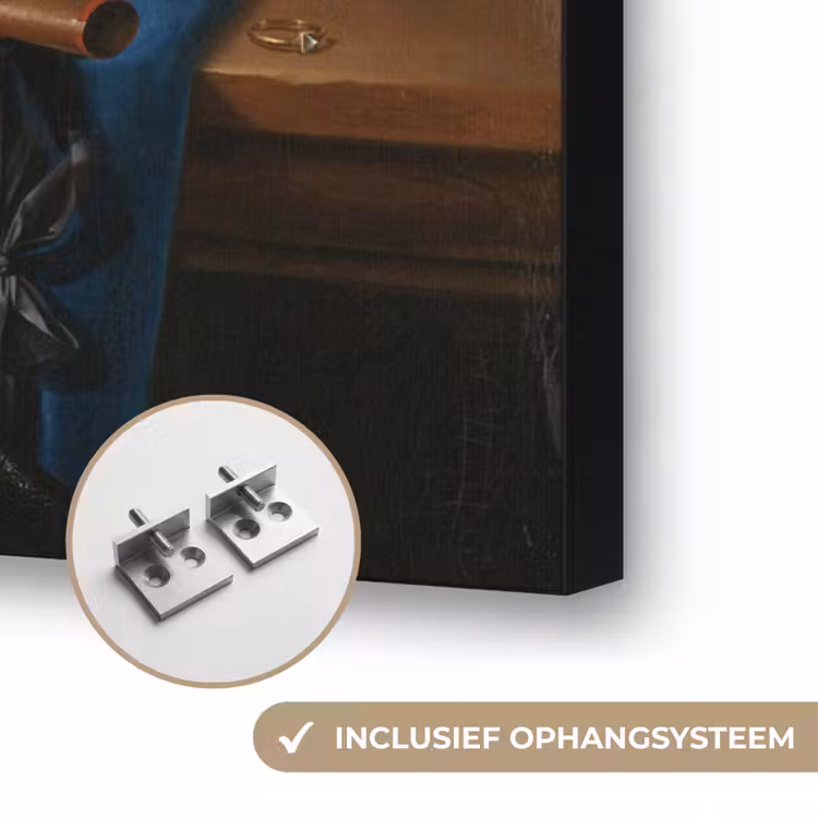 Stilleven met een gouden bokaal - Schilderij - Oude meesters Textielframe zwart klein -USP_ophangsysteemNL