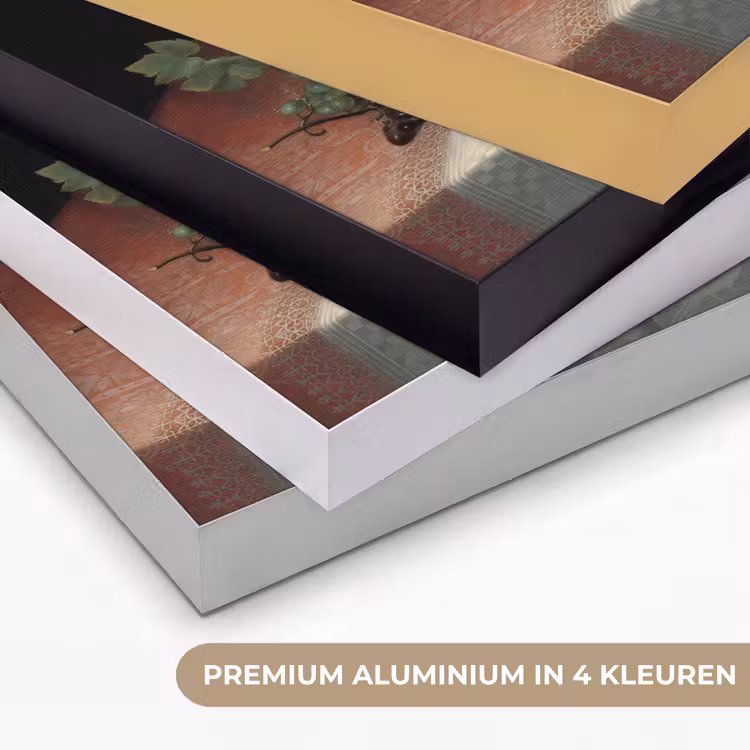 Stilleven met kazen - Kunstwerk - Oude meesters Textielframe zwart klein -USP_kleurenNL