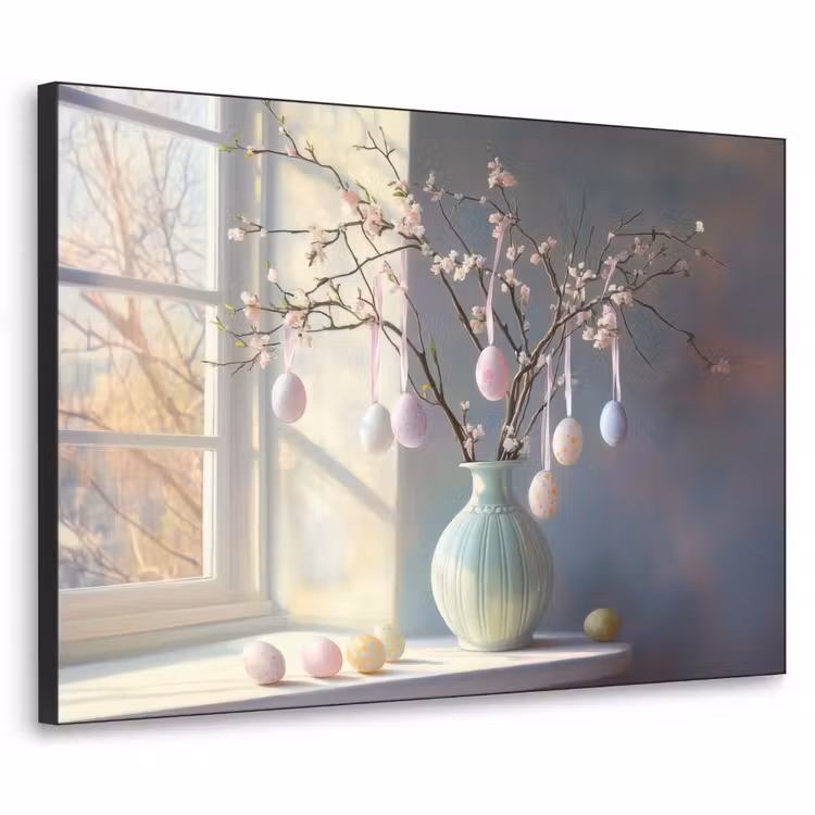 Stilleven - Vaas - Paastak Textielframe - compleet frame klein -3d