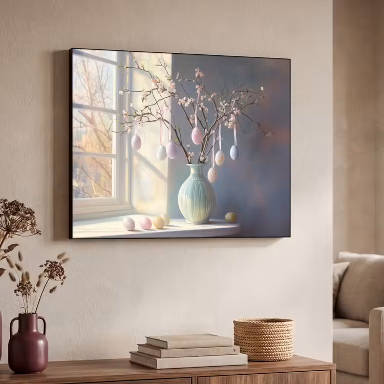 Stilleven - Vaas - Paastak Textielframe - compleet frame klein -sfeer3