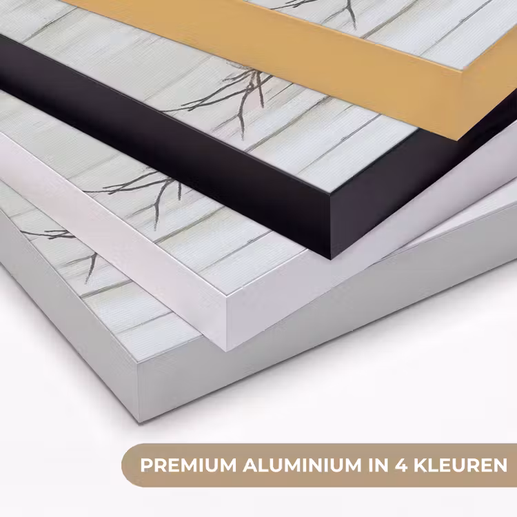 Stilleven - Wit - Kaarsen - Rustiek - Natuur Textielframe zwart klein -USP_kleurenNL