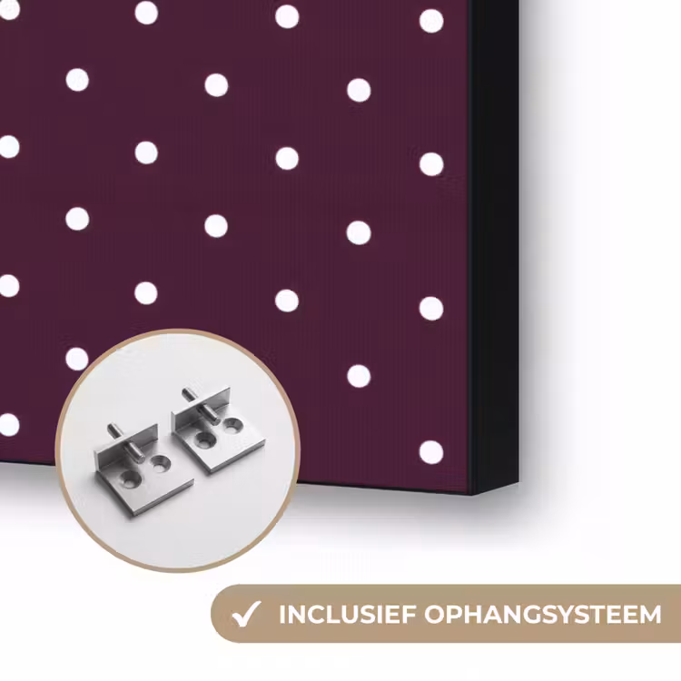 Stippen - Modern - Paars Textielframe zwart klein 947 -USP_ophangsysteemNL