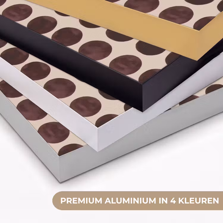 Stippen - Patroon - Bruin Textielframe zwart klein 947 -USP_kleurenNL