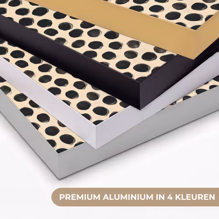 Stippen - Patroon - Zwart Textielframe zwart klein 947 -USP_kleurenNL