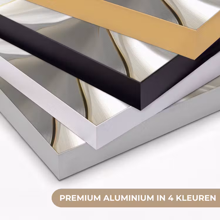 Stof - Plooien - Goud Textielframe zwart klein -USP_kleurenNL