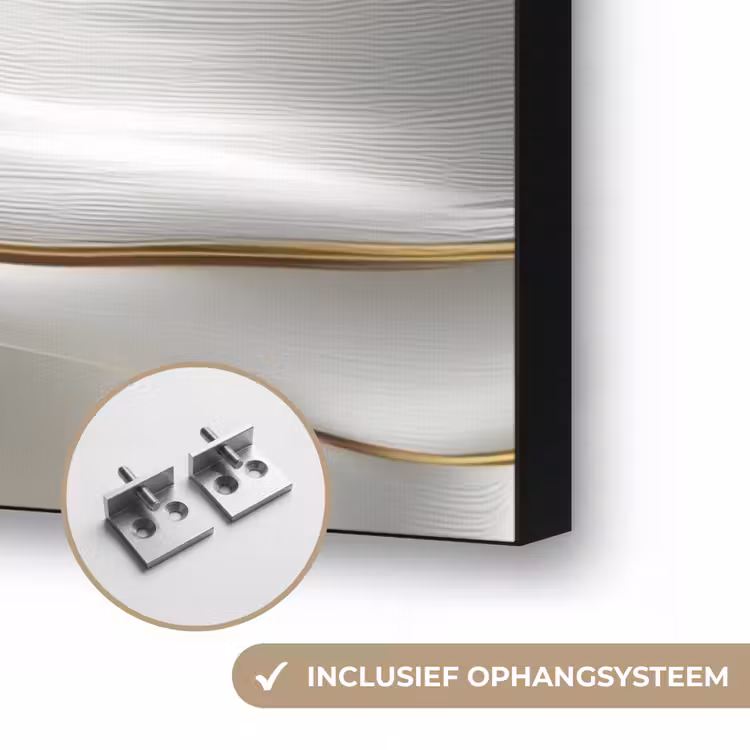 Stof - Plooien - Goud Textielframe zwart klein -USP_ophangsysteemNL