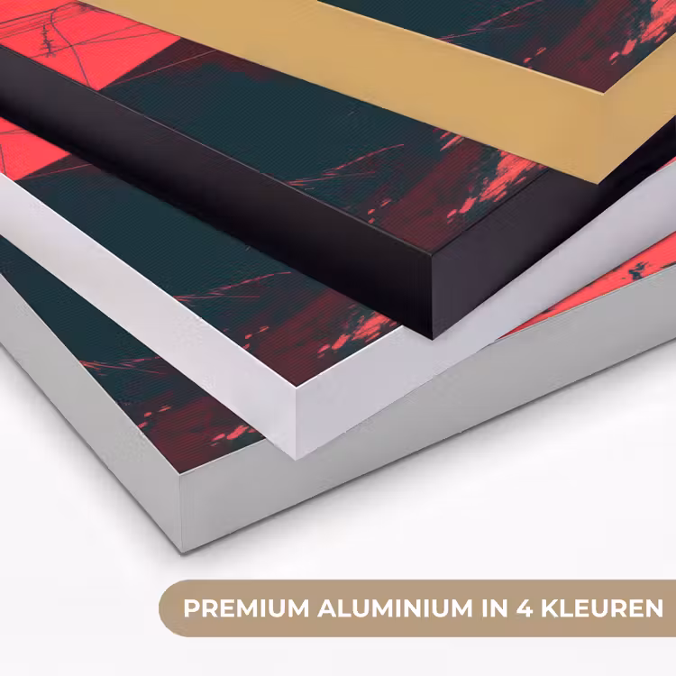 Straat - Verlaten - Schedel - Geel Textielframe zwart klein -USP_kleurenNL