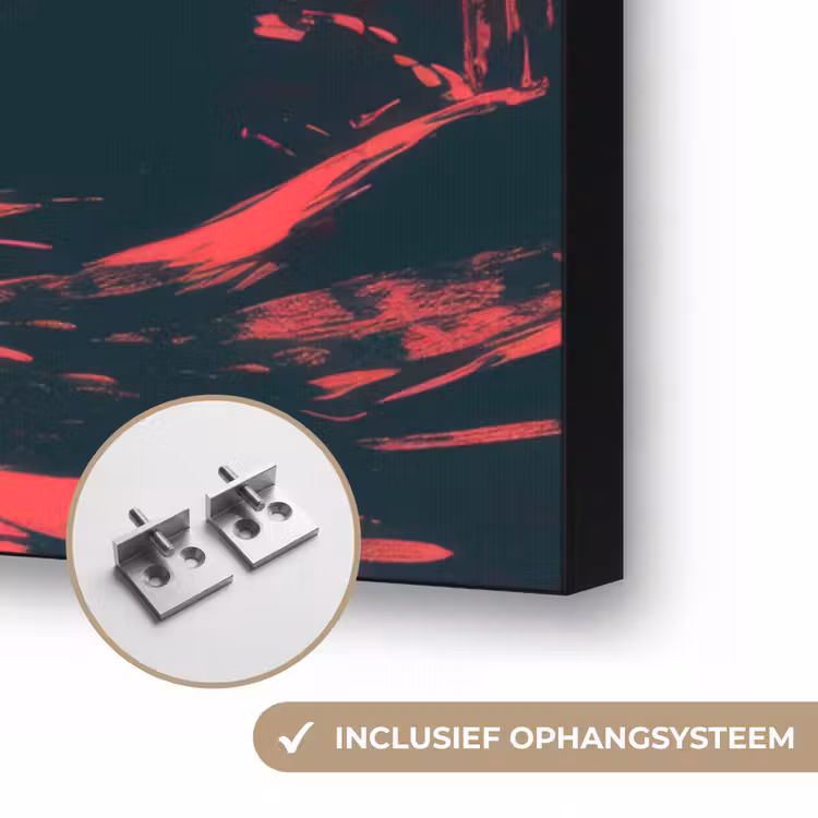 Straat - Verlaten - Schedel - Geel Textielframe zwart klein -USP_ophangsysteemNL
