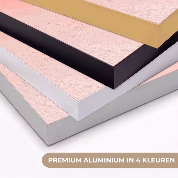 Strand - Oceaan - Golven - Roze Zand - Natuur Textielframe zwart klein -USP_kleurenNL