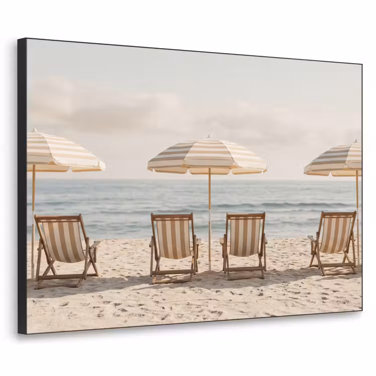 Strand - Stoelen - Parasol Textielframe zwart klein -3d