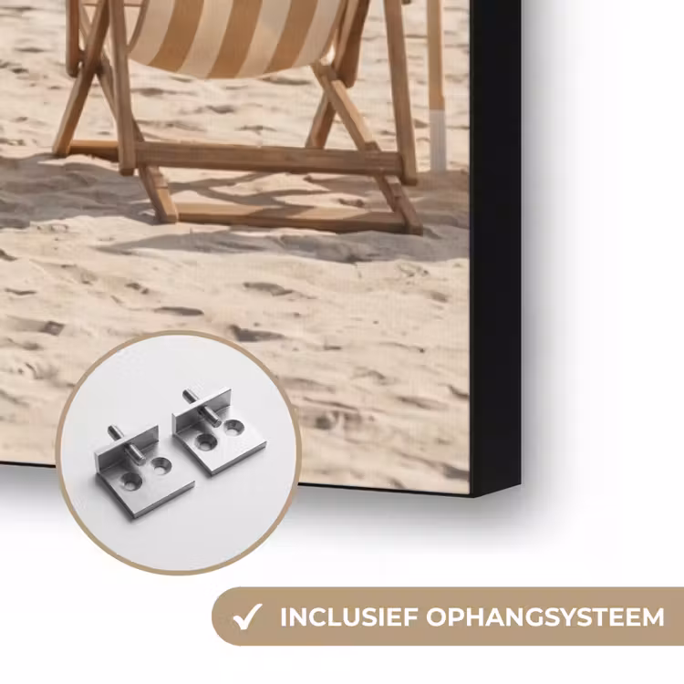Strand - Stoelen - Parasol Textielframe zwart klein -USP_ophangsysteemNL