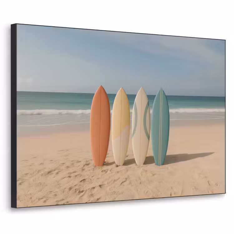 Strand - Surfbord - Pastel Textielframe - compleet frame klein -3d