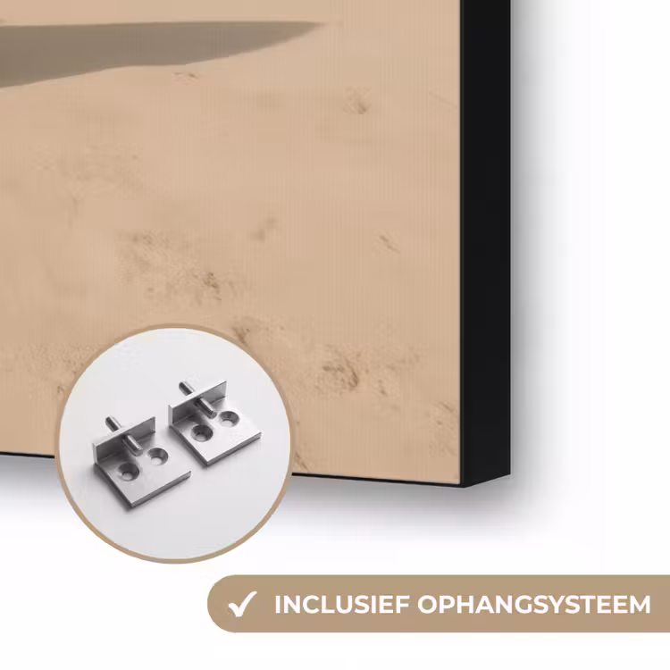 Strand - Surfbord - Pastel Textielframe zwart klein -USP_ophangsysteemNL